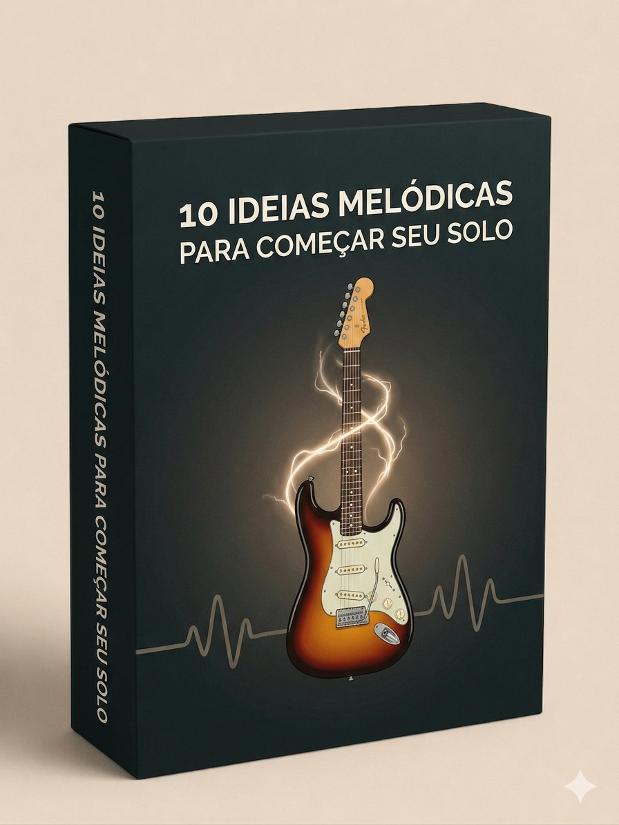 Capa do material bônus: 10 melodias para começar seus solos na guitarra